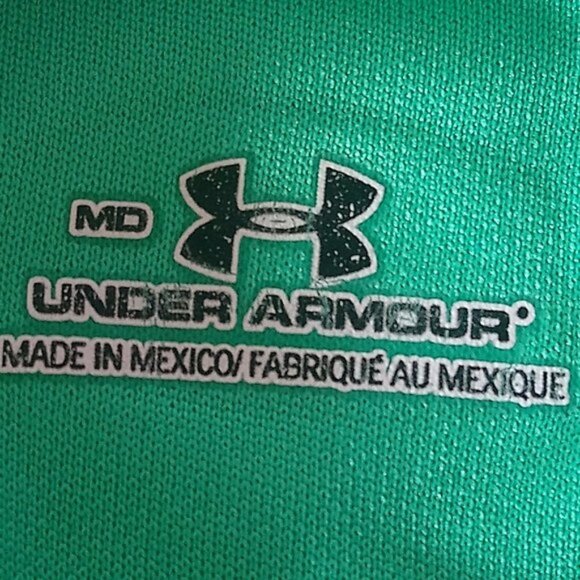Under Armour Green Racetrack Gym Tank Top Sz M Stretchy Performance Activewear - Picture 5 of 5